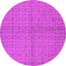 Round Oriental Pink Industrial Rug, urb584pnk