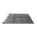 Sideview of Machine Washable Oriental Gray Industrial Rug, wshurb585gry