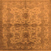 Square Oriental Orange Industrial Rug, urb585org