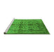 Sideview of Machine Washable Oriental Green Industrial Area Rugs, wshurb585grn