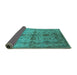 Sideview of Oriental Turquoise Industrial Rug, urb585turq