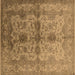 Square Oriental Brown Industrial Rug, urb585brn