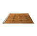 Sideview of Machine Washable Oriental Orange Industrial Area Rugs, wshurb585org