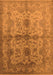 Machine Washable Oriental Orange Industrial Area Rugs, wshurb585org