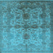 Square Oriental Light Blue Industrial Rug, urb585lblu