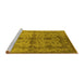 Sideview of Machine Washable Oriental Yellow Industrial Rug, wshurb585yw