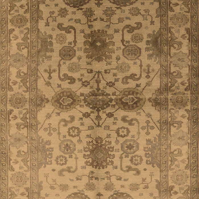 Machine Washable Oriental Brown Industrial Rug, wshurb585brn