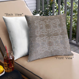 Front View of Mid-Century Modern Urban Square Puce Purple Throw Pillow, 18 inch by 18 inch, pwurb585