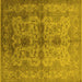 Square Oriental Yellow Industrial Rug, urb585yw