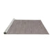 Sideview of Machine Washable Industrial Modern Silver Pink Rug, wshurb586