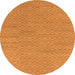 Round Machine Washable Oriental Orange Industrial Area Rugs, wshurb586org