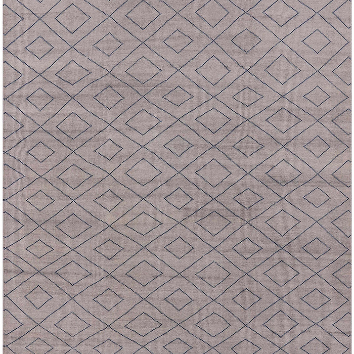 Mid-Century Modern Silver Pink Oriental Rug, urb586