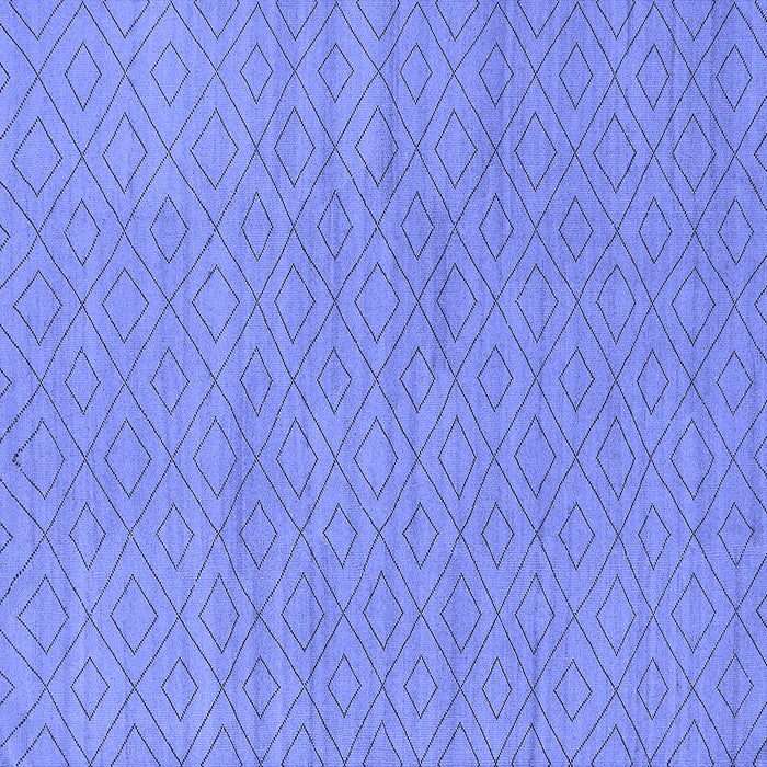 Square Machine Washable Oriental Blue Industrial Rug, wshurb586blu