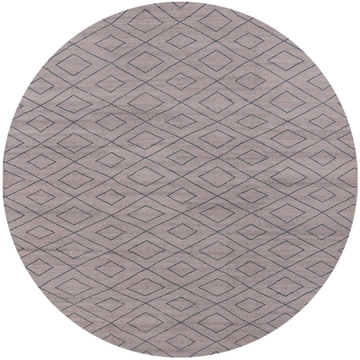 Round Machine Washable Industrial Modern Silver Pink Rug, wshurb586