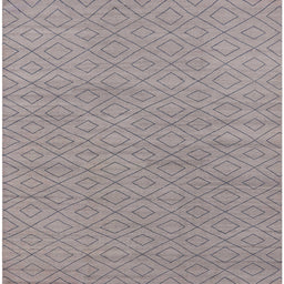 Square Machine Washable Industrial Modern Silver Pink Rug, wshurb586