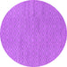 Round Machine Washable Oriental Purple Industrial Area Rugs, wshurb586pur