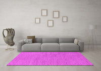 Machine Washable Oriental Pink Industrial Rug, wshurb586pnk