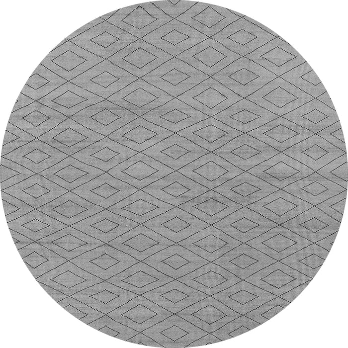 Round Oriental Gray Industrial Rug, urb586gry
