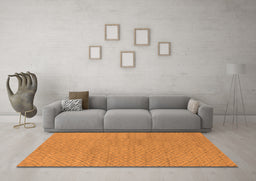 Machine Washable Oriental Orange Industrial Area Rugs in a Living Room, wshurb586org