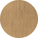 Round Machine Washable Oriental Brown Industrial Rug, wshurb586brn