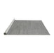Sideview of Machine Washable Oriental Gray Industrial Rug, wshurb586gry