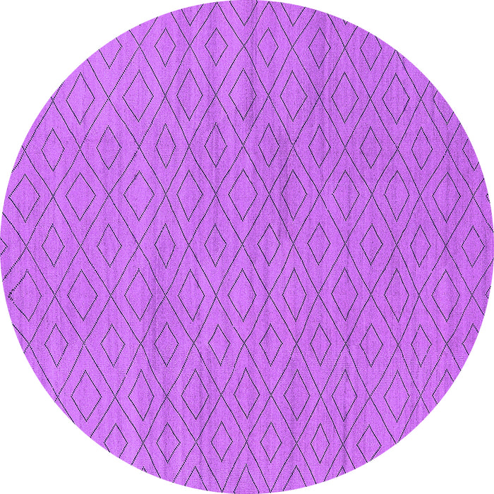 Round Oriental Purple Industrial Rug, urb586pur