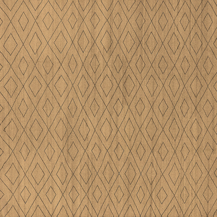 Square Machine Washable Oriental Brown Industrial Rug, wshurb586brn