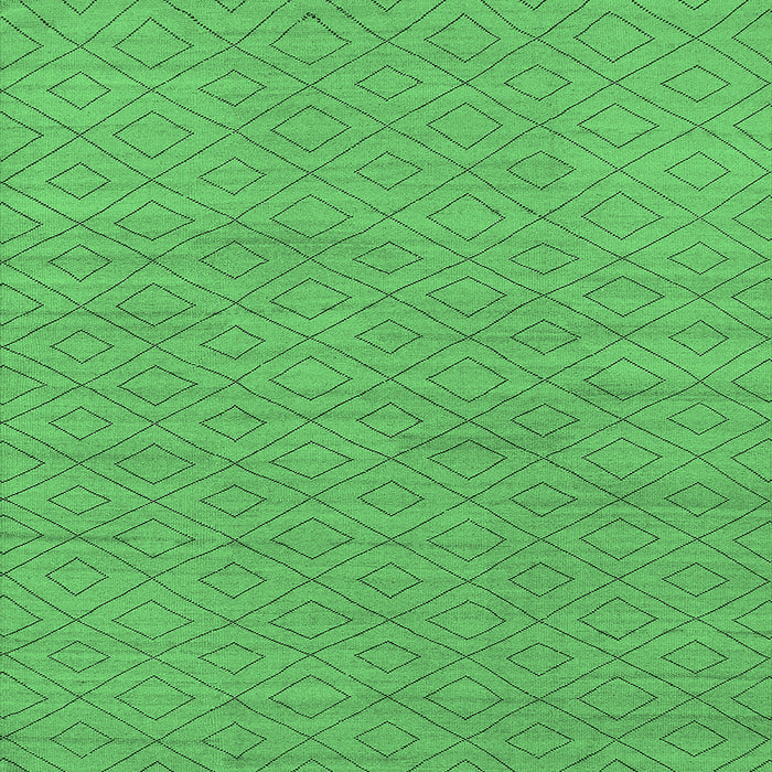 Square Oriental Emerald Green Industrial Rug, urb586emgrn