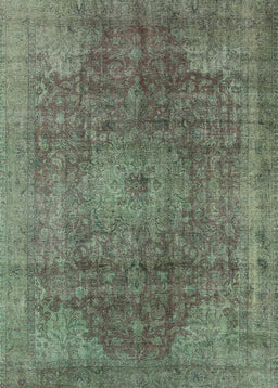 Machine Washable Industrial Modern Dark Olive Green Rug, wshurb587