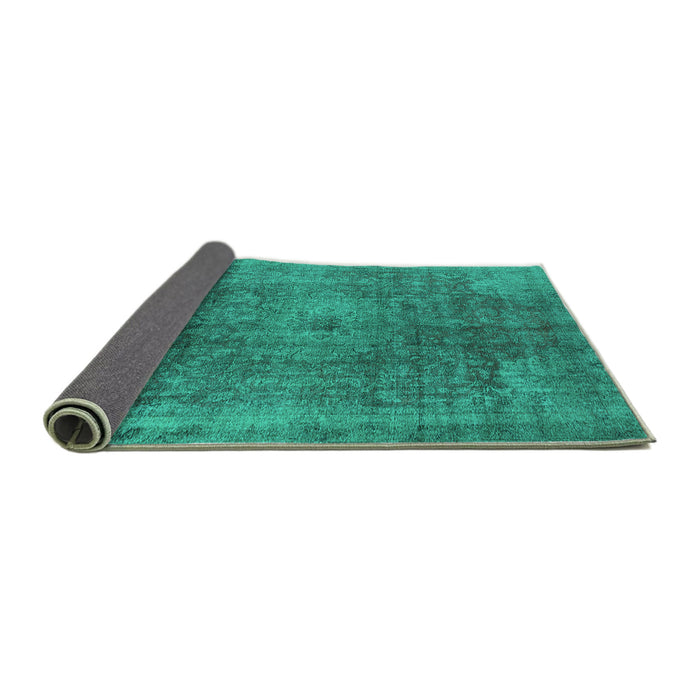 Sideview of Oriental Turquoise Industrial Rug, urb587turq
