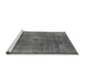 Sideview of Machine Washable Oriental Gray Industrial Rug, wshurb587gry