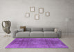 Machine Washable Oriental Purple Industrial Area Rugs in a Living Room, wshurb587pur