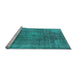 Sideview of Machine Washable Oriental Light Blue Industrial Rug, wshurb587lblu