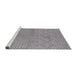 Sideview of Machine Washable Industrial Modern Dark Gray Rug, wshurb588