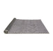 Sideview of Mid-Century Modern Dark Gray Oriental Rug, urb588