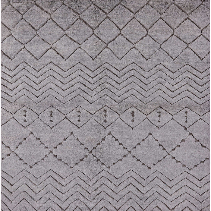 Square Machine Washable Industrial Modern Dark Gray Rug, wshurb588