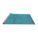 Sideview of Machine Washable Oriental Light Blue Industrial Rug, wshurb588lblu