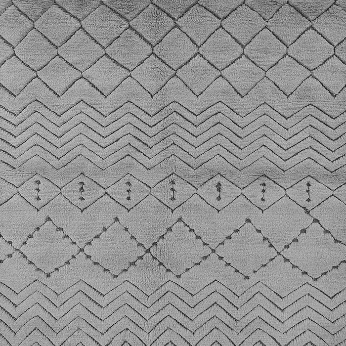 Square Machine Washable Oriental Gray Industrial Rug, wshurb588gry