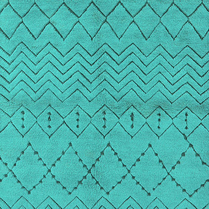 Machine Washable Oriental Turquoise Industrial Area Rugs, wshurb588turq