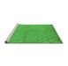 Sideview of Machine Washable Oriental Green Industrial Area Rugs, wshurb588grn