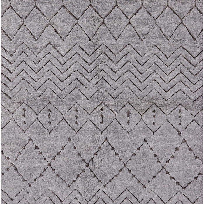 Mid-Century Modern Dark Gray Oriental Rug, urb588