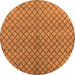 Round Oriental Orange Industrial Rug, urb589org