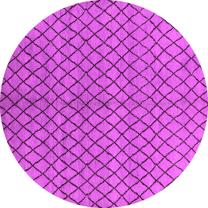 Round Oriental Pink Industrial Rug, urb589pnk