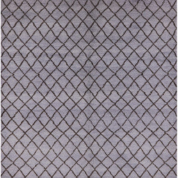 Square Mid-Century Modern Cloudy Gray Oriental Rug, urb589