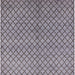 Square Mid-Century Modern Cloudy Gray Oriental Rug, urb589