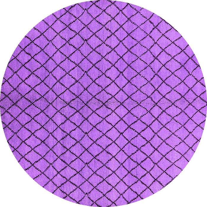 Round Oriental Purple Industrial Rug, urb589pur