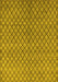 Machine Washable Oriental Yellow Industrial Rug, wshurb589yw
