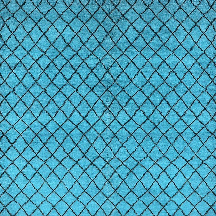 Square Oriental Light Blue Industrial Rug, urb589lblu