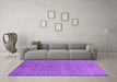 Machine Washable Oriental Purple Industrial Area Rugs in a Living Room, wshurb589pur