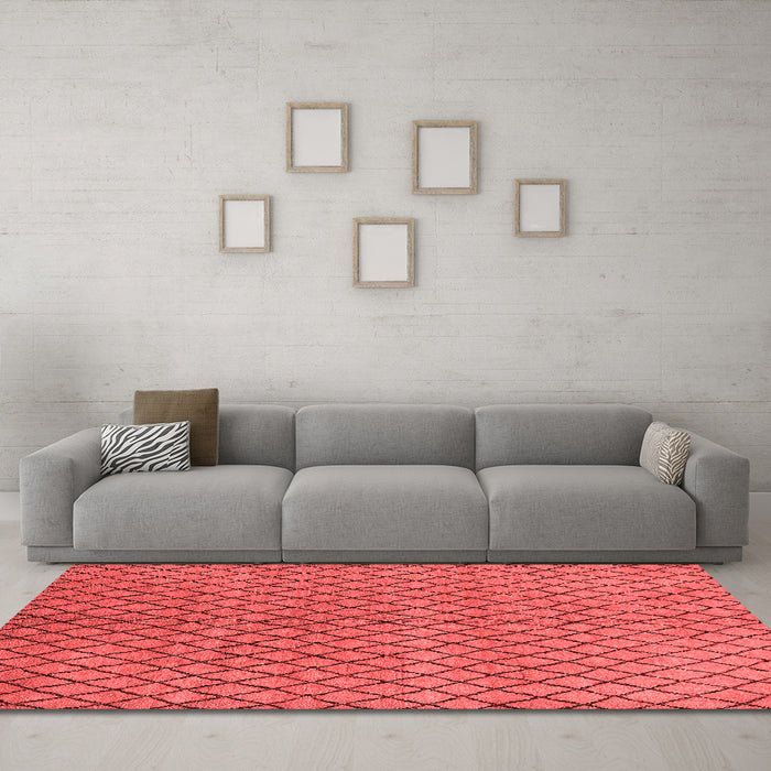 Industrial Red Washable Rugs